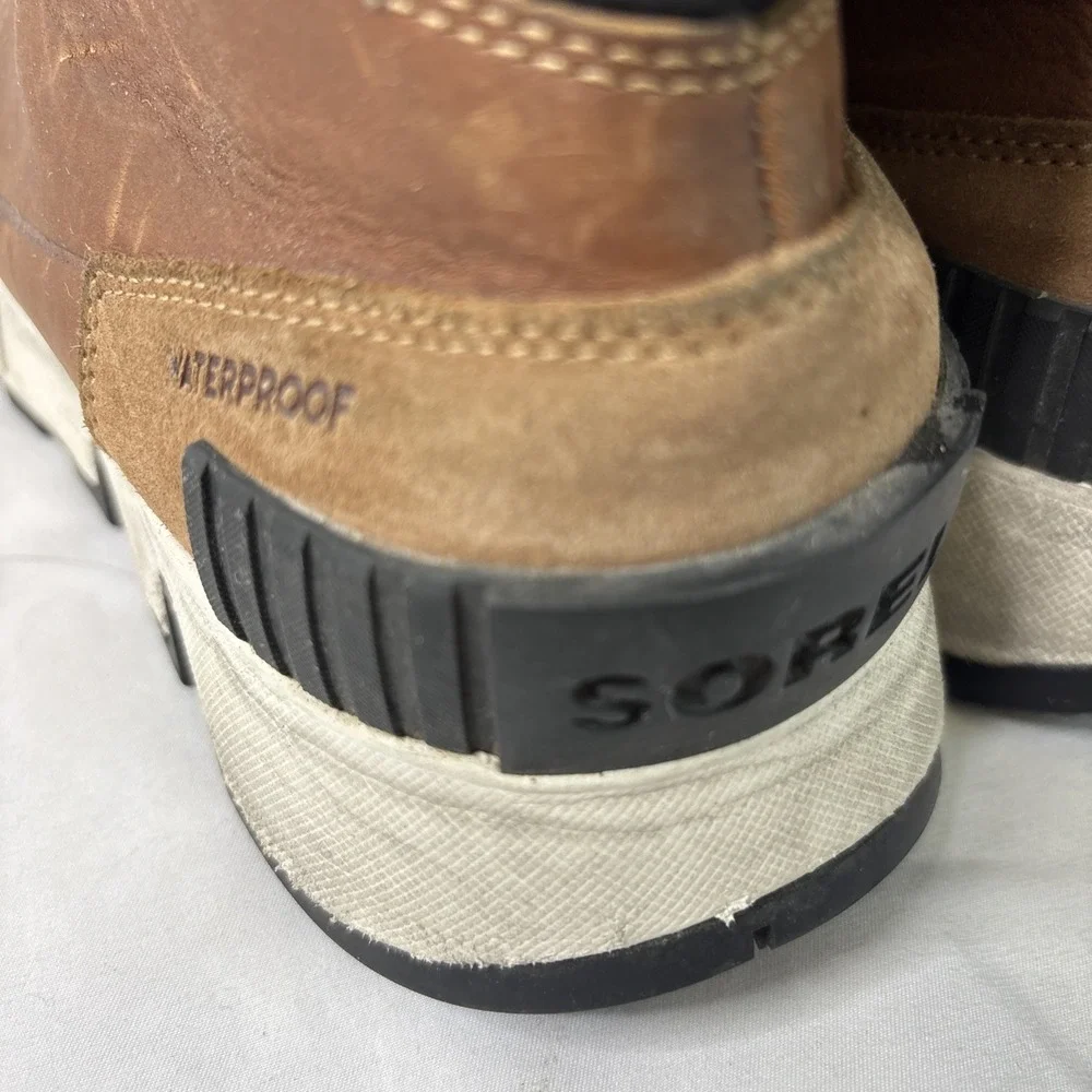 Sorel Mac Hill Mid Leather Tan Waterproof‎ Hiking Boots Mens Sz US 11.5 Outdoor